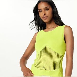 Lime Green Sleeveless Knit Top